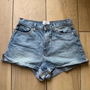 BDG Light Blue Jean Mid-Rise Shorts